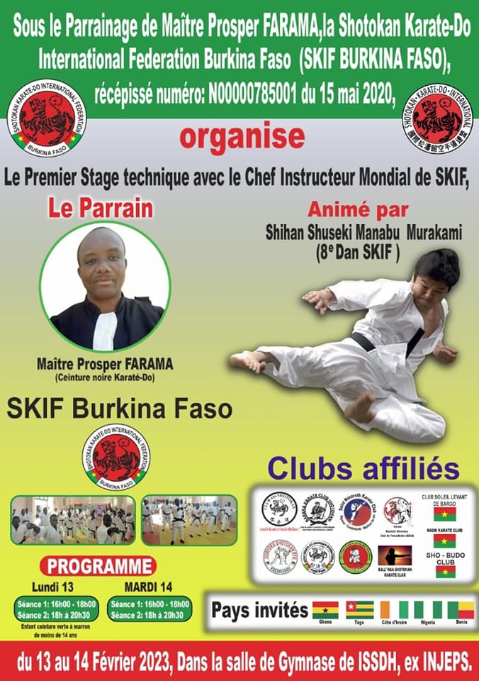 SKIF Burkina Faso - Shuseki Shihan Manabu Murakami